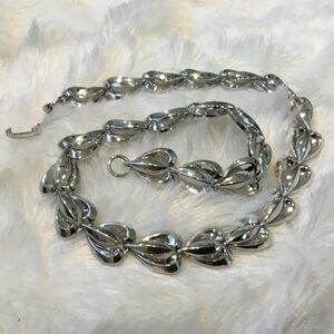 Vintage Lustern Silver Choker Necklace